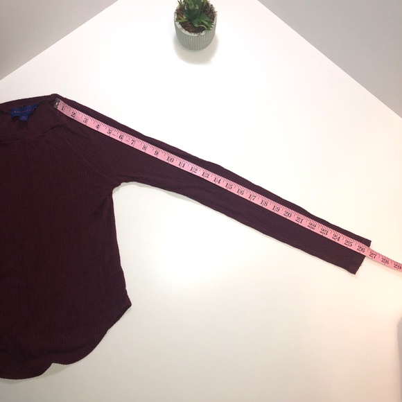 Long-sleeved Burgundy Shirt, extra small, EUC - Picture 5 of 5